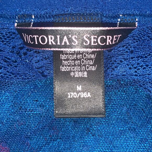 Victoria's Secret Babydoll Size Medium Blue See Thru Stretchy Material - Picture 9 of 9
